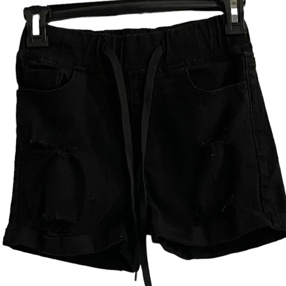 3/$15 Blue Savy Black Distress Black Shorts - Picture 8 of 8